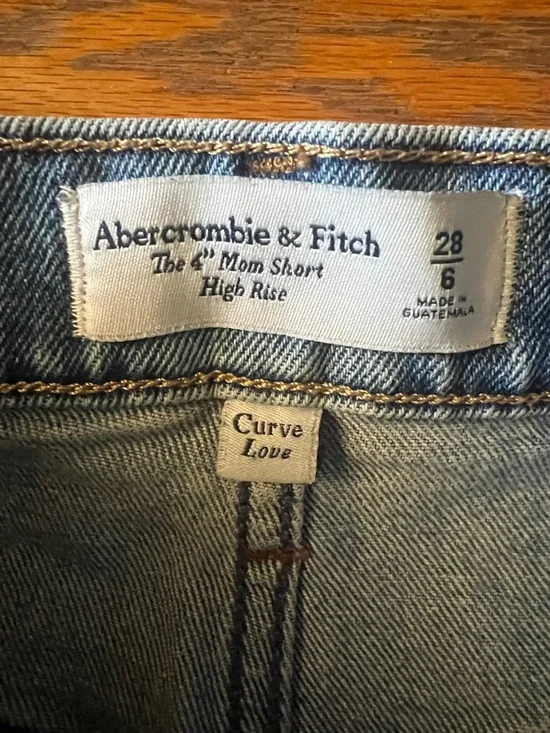Abercrombie & Fitch Distressed Blue Denim Cutoff Shorts - Picture 2 of 3